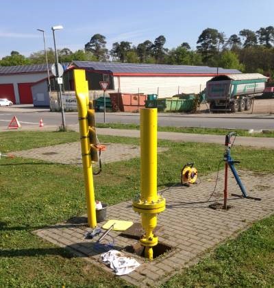 Measuring of flow rate at gas ejection blowers in natural gas pipelines